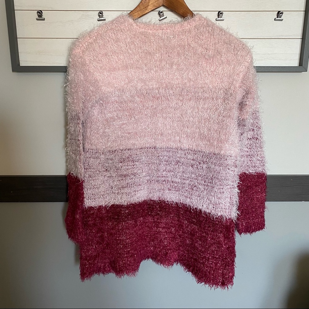 RASMON soft teddy bear texture girls cardigan eyelash knit long sleeve size M - Picture 3 of 8